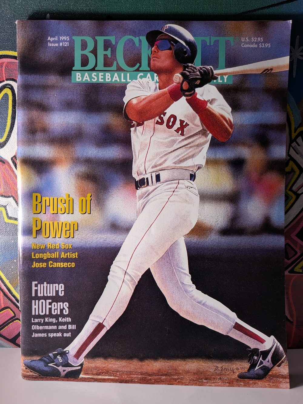 (April 1995) ⚾ Jose Canseco, Boston Red Sox — Beckett Baseball Card Magazine
